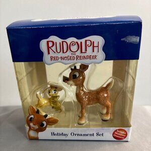 Rudolph the Red-Nosed Reindeer Holiday Ornament Set – New in Box
